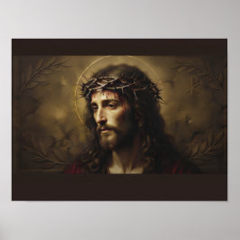 Poster Cartaz Coroa de Espinhos de Jesus – Retrato de Cri