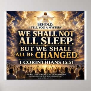 Poster Cartaz cristão do versículo bíblico de 1 Coríntios