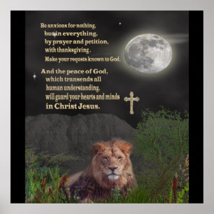 Pôster Cartaz cristão não se preocupe com nada