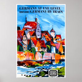 Poster Cartaz da Alemanha de trem