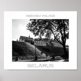 Poster Cartaz da arquitetura do palácio de Nesvizh na Bie