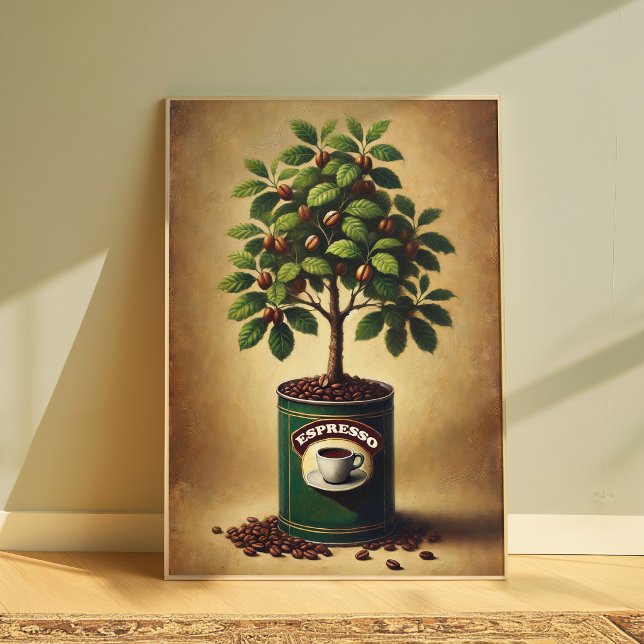 Poster Cartaz da Árvore de Grãos de Café | Arte de Parede (Criador carregado)