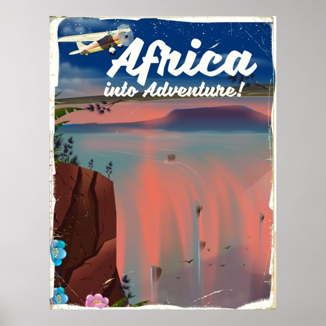 Poster Cartaz da Aventura da Cachoeira Africana (Frente)