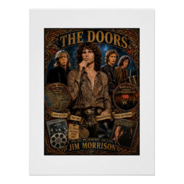 Pôster Cartaz da banda de rock The Doors Jim Morrison Vin