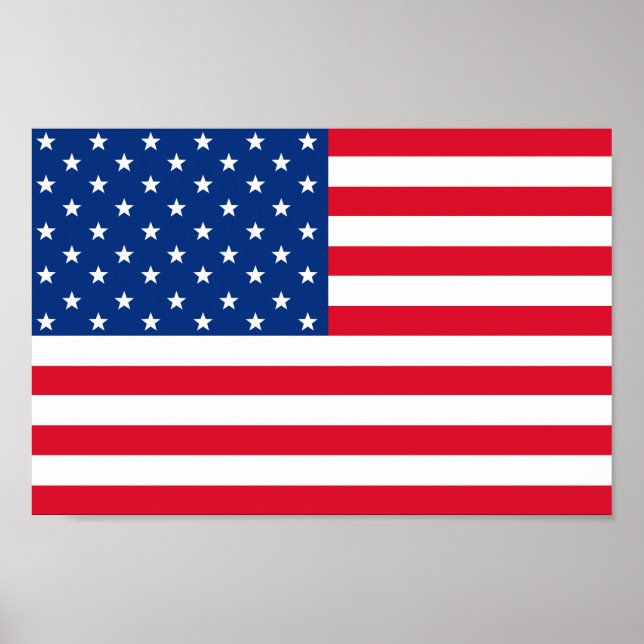 Poster Cartaz da Bandeira Americana (Frente)