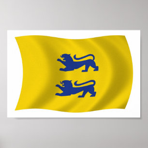 Pôster Cartaz da Bandeira da Minoria Dinamarquesa do Schl