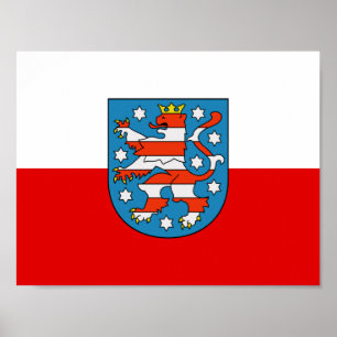 Poster Cartaz da Bandeira da Turíngia