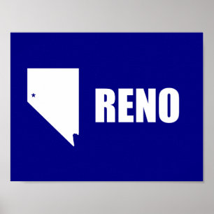 Poster Cartaz da Bandeira de Reno, Nevada