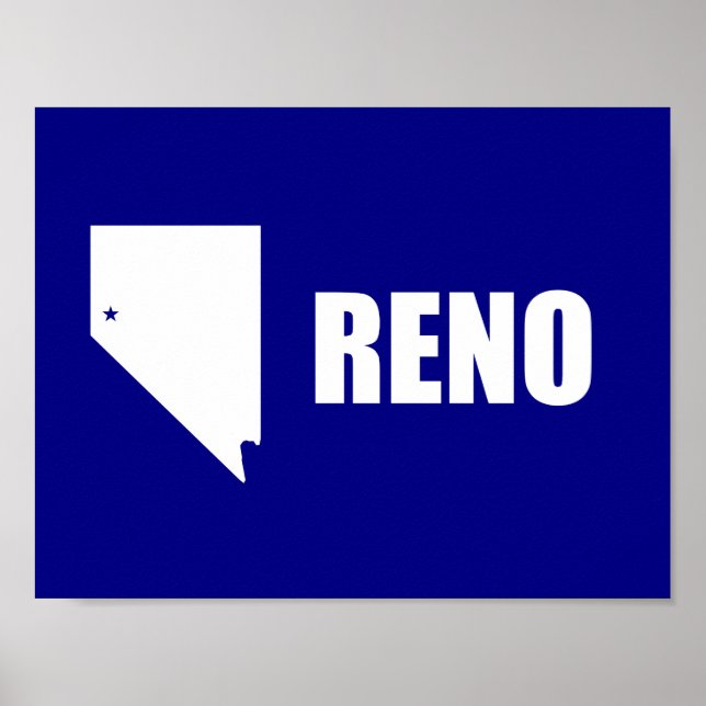 Poster Cartaz da Bandeira de Reno, Nevada (Frente)