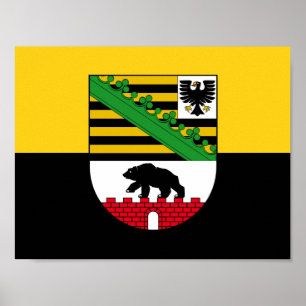 Poster Cartaz da bandeira de Saxônia-Anhalt