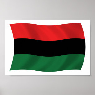 Poster Cartaz da Bandeira Pan-Africana (UNIA)