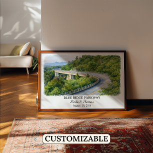 Poster Cartaz da Blue Ridge Parkway Carolina do Norte, Aq