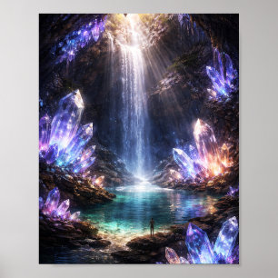 Poster Cartaz da Cachoeira da Caverna de Cristal