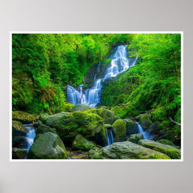 Poster Cartaz da Cachoeira Torc | Parque Killarney Irland (Frente)