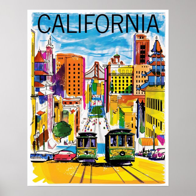 Poster cartaz da Califórnia  (Frente)
