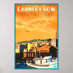 Poster Cartaz da Cannery Row Califórnia Viagem Monterey B