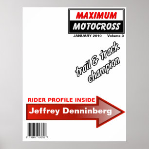 Poster Cartaz da Capa da Revista Dirt Bike Motocross