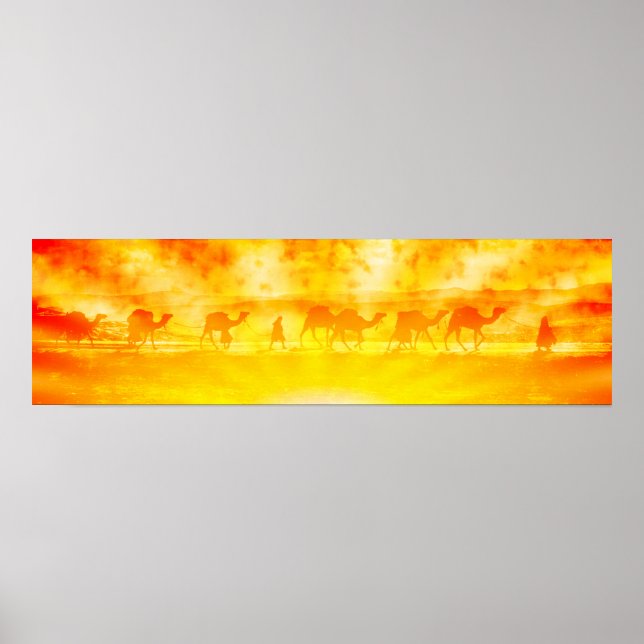 Pôster Cartaz da Caravana de Camelos Sunburst (Frente)