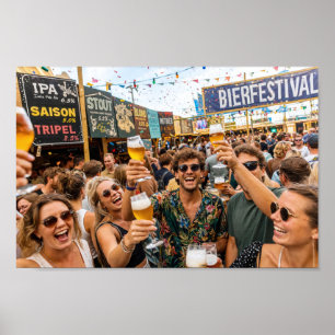 Poster Cartaz da Cena de Aplausos do Festival de Cerveja 