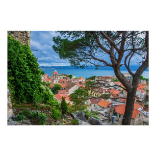 Pôster Cartaz da cidade croata Omis