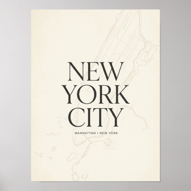 Poster Cartaz da Cidade de Nova York (Frente)