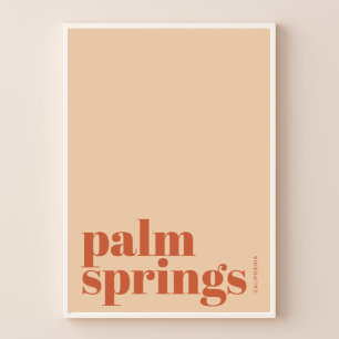 Poster Cartaz da cidade do deserto Palm Springs Califórni