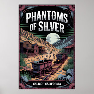 Poster Cartaz da Cidade Fantasma Assombrada de Calico Cal