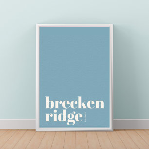 Poster Cartaz da cidade moderna de Breckenridge Colorado