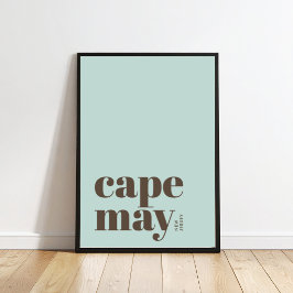 Poster Cartaz da cidade moderna de Cape May Nova Jersey