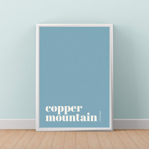 Poster Cartaz da cidade moderna de Copper Mountain Colora