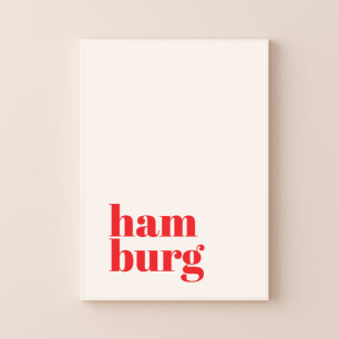 Poster Cartaz da cidade moderna de Hamburgo Alemanha