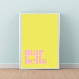 Poster Cartaz da cidade moderna de Marbella Espanha