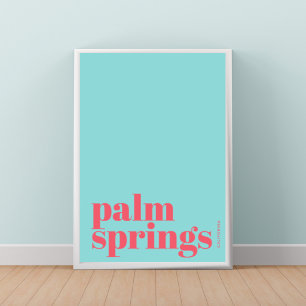 Poster Cartaz da cidade moderna de Palm Springs Califórni