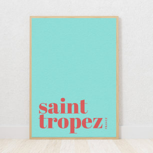 Poster Cartaz da cidade moderna de Saint St. Tropez Franç