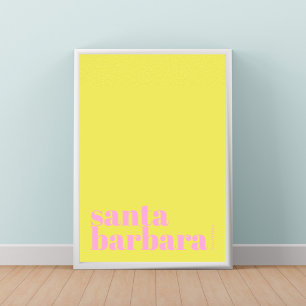 Poster Cartaz da cidade moderna de Santa Barbara Califórn