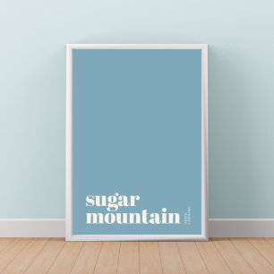 Poster Cartaz da cidade moderna de Sugar Mountain Carolin