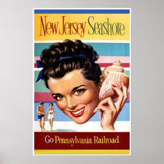 Poster cartaz da costa de New Jersey