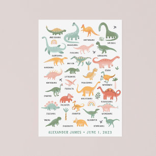 Poster Cartaz da Creche de Dinossauros