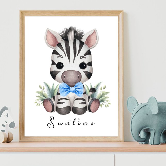 Poster Cartaz da Creche Safari Zebra – Arte para Parede d (Criador carregado)