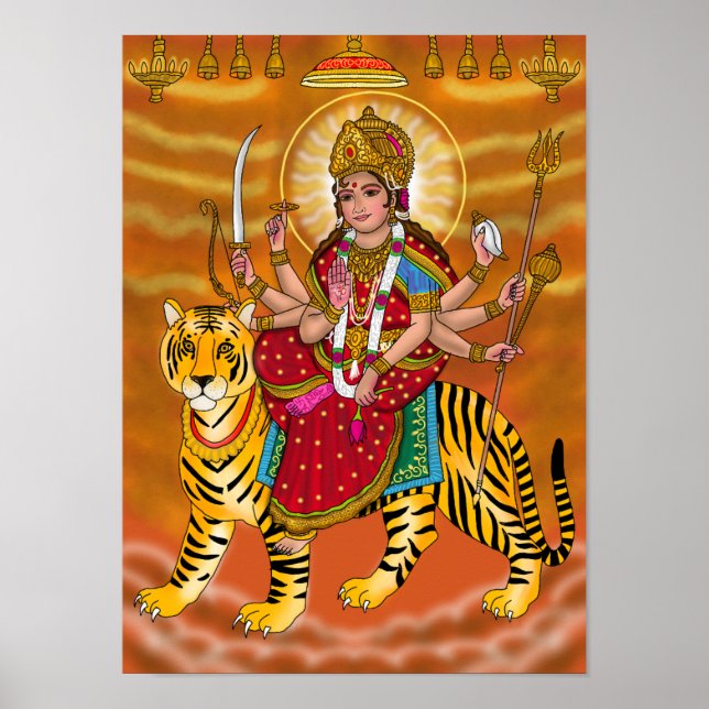 Poster Cartaz da Deusa Durga (Frente)
