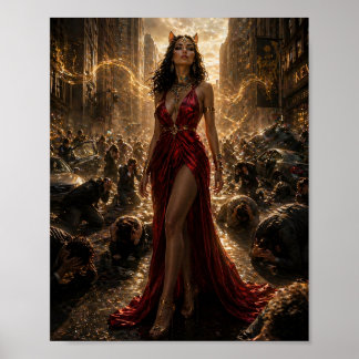 Poster Cartaz da Deusa Felina da Influência