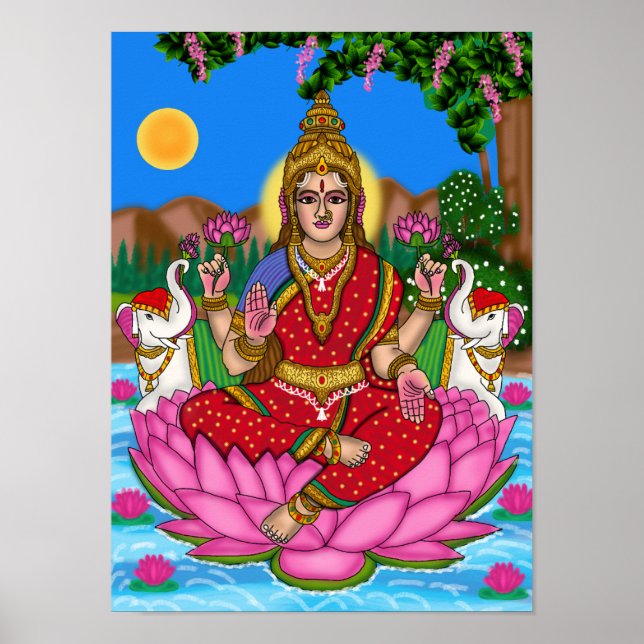 Poster Cartaz da Deusa Lakshmi (Frente)