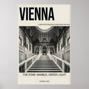 Poster Cartaz da Escadaria de Mármore Viena Arquitetura