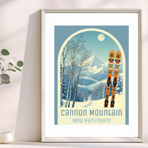 Poster Cartaz da estação de esqui Cannon Mountain New Ham