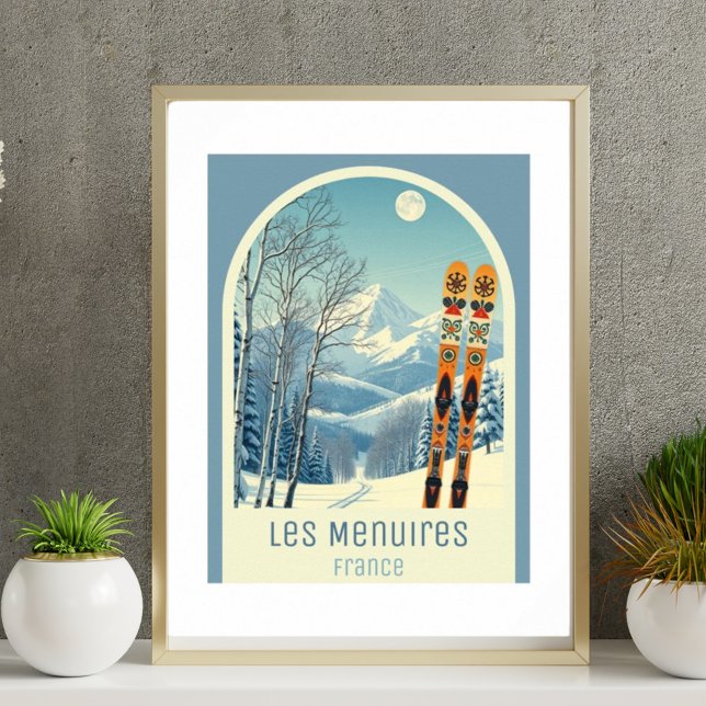 Poster Cartaz da estação de esqui Les Menuires (Criador carregado)