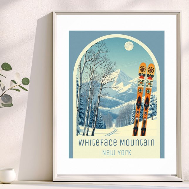 Poster Cartaz da Estação de Esqui Whiteface Mountain Nova (Criador carregado)