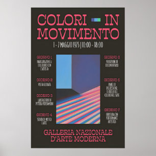 Poster Cartaz da Exposição de Arte Italiana de 1975 Galle
