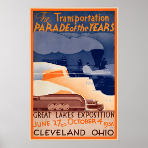 Poster Cartaz da Exposição dos Grandes Lagos, Arte de Cle