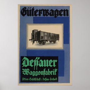 Poster Cartaz da Fábrica de Vagões de Trem de Dessau da F