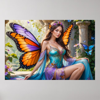 Poster Cartaz da Fada das Asas de Borboleta (2)